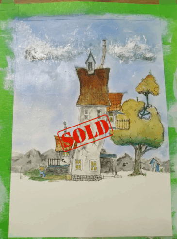 Crooked House Watercolor